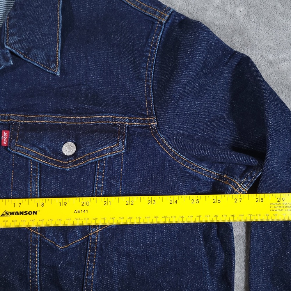 Levi's Denim Trucker Jacket Mens 2XL Standard Fit Indigo Blue MSRP $89.50 - Picture 6 of 12
